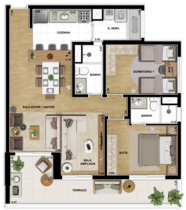 Imagem Apartamento com 2 Quartos à Venda, 63 m² em Vila Santa Catarina - São Paulo Imagem Apartamento com 2 Quartos à Venda, 63 m² em Vila Santa Catarina - São Paulo
