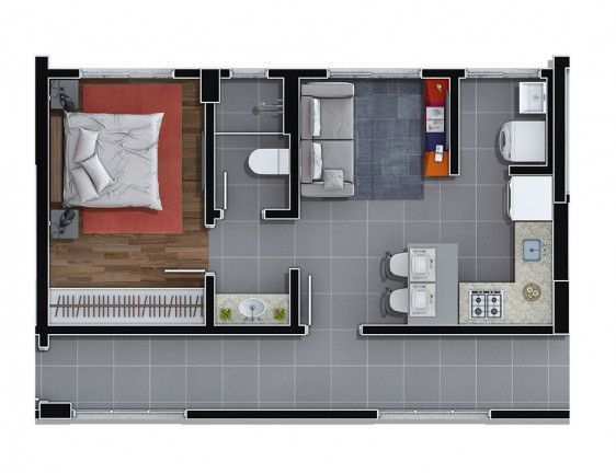 Imagem Apartamento com 1 Quarto à Venda, 35 m² em Rebouças - Curitiba