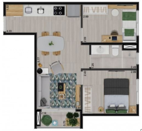 Imagem Imóvel com 2 Quartos à Venda, 33 m² em Brooklin Paulista - São Paulo Imagem Imóvel com 2 Quartos à Venda, 33 m² em Brooklin Paulista - São Paulo