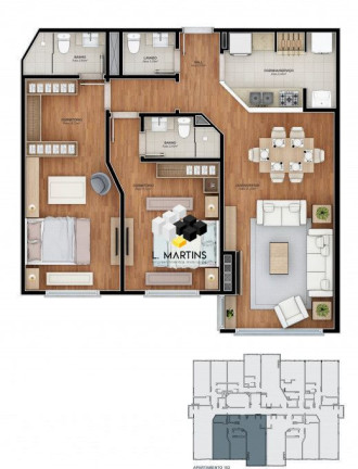 Imagem Apartamento com 2 Quartos à Venda, 77 m² em Floresta - Gramado Imagem Apartamento com 2 Quartos à Venda, 77 m² em Floresta - Gramado