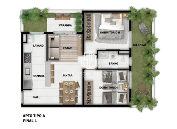 Imagem Apartamento com 2 Quartos à Venda, 46 m² em Palmital - Marília Imagem Apartamento com 2 Quartos à Venda, 46 m² em Palmital - Marília