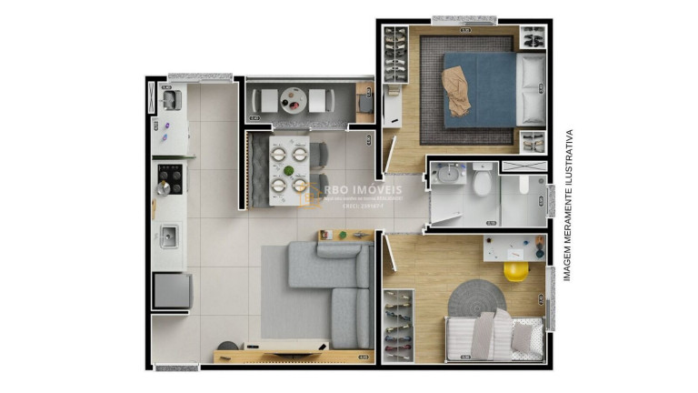 Imagem Apartamento com 2 Quartos à Venda, 45 m² em Jardim Nova Vida - Cotia Imagem Apartamento com 2 Quartos à Venda, 45 m² em Jardim Nova Vida - Cotia