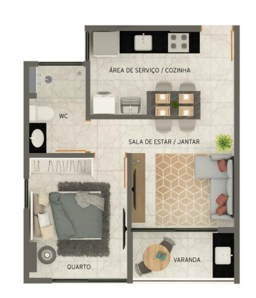 Imagem Apartamento com 1 Quarto à Venda, 38 m² em Praia Formosa - Cabedelo Imagem Apartamento com 1 Quarto à Venda, 38 m² em Praia Formosa - Cabedelo