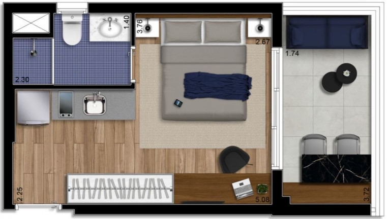 Imagem Studio com 1 Quarto à Venda, 11 m² em Paraíso - São Paulo Imagem Studio com 1 Quarto à Venda, 11 m² em Paraíso - São Paulo