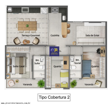 Imagem Imóvel com 2 Quartos à Venda, 60 m² em Praia Da Costa - Vila Velha