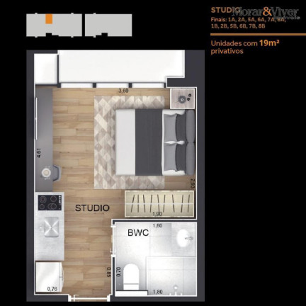 Imagem Apartamento com 1 Quarto à Venda, 35 m² em Rebouças - Curitiba Imagem Apartamento com 1 Quarto à Venda, 35 m² em Rebouças - Curitiba