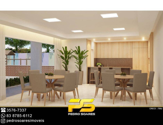 Apartamento com 2 Quartos à Venda, 57 m² em Bancários - João Pessoa