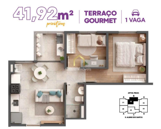 Imagem Apartamento com 2 Quartos à Venda, 41 m² em Centro - Osasco