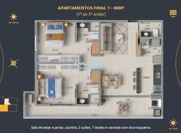 Imagem Apartamento com 2 Quartos à Venda, 96 m² em Itaguá - Ubatuba