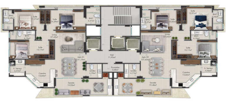 Imagem Apartamento com 3 Quartos à Venda, 137 m² em Meia Praia - Itapema Imagem Apartamento com 3 Quartos à Venda, 137 m² em Meia Praia - Itapema