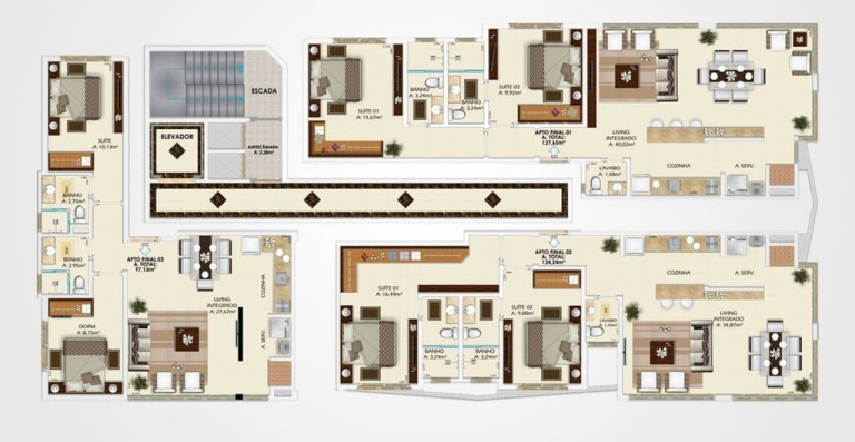 Imagem Apartamento com 2 Quartos à Venda, 124 m² em Centro - Capão Da Canoa Imagem Apartamento com 2 Quartos à Venda, 124 m² em Centro - Capão Da Canoa