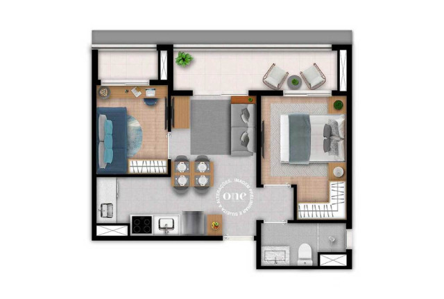 Imagem Imóvel com 2 Quartos à Venda, 41 m² em Brooklin Paulista - São Paulo Imagem Imóvel com 2 Quartos à Venda, 41 m² em Brooklin Paulista - São Paulo