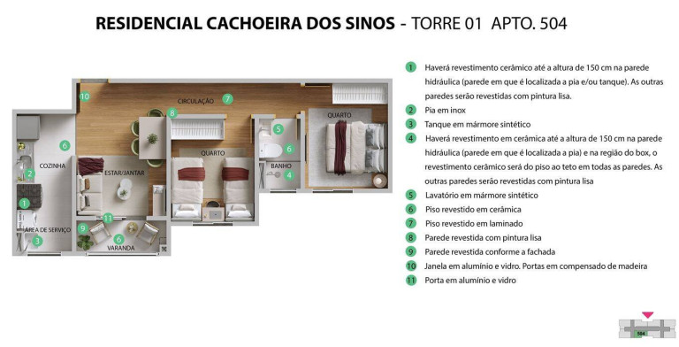 Imagem Apartamento com 2 Quartos à Venda, 45 m² em Cachoeira - Betim