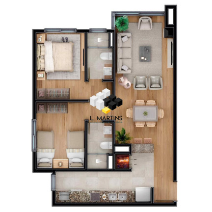 Imagem Apartamento com 1 Quarto à Venda, 55 m² em Carniel - Gramado Imagem Apartamento com 1 Quarto à Venda, 55 m² em Carniel - Gramado