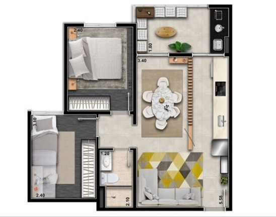 Imagem Imóvel com 2 Quartos à Venda, 46 m² em Vila Ema - São Paulo Imagem Imóvel com 2 Quartos à Venda, 46 m² em Vila Ema - São Paulo
