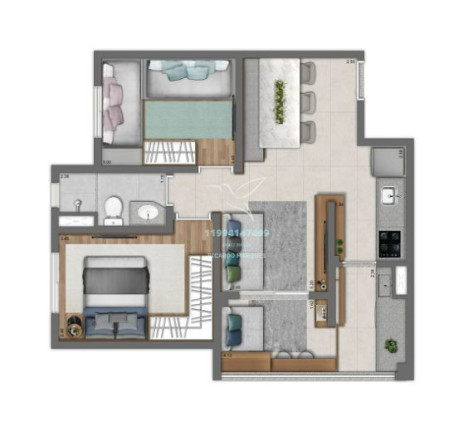 Imagem Studio com 1 Quarto à Venda, 25 m² em Panamby - São Paulo Imagem Studio com 1 Quarto à Venda, 25 m² em Panamby - São Paulo