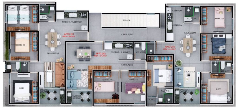 Imagem Apartamento com 3 Quartos à Venda, 58 m² em Altiplano Cabo Branco - João Pessoa Imagem Apartamento com 3 Quartos à Venda, 58 m² em Altiplano Cabo Branco - João Pessoa