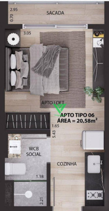 Imagem Apartamento com 1 Quarto à Venda, 29 m² em Tambauzinho - João Pessoa