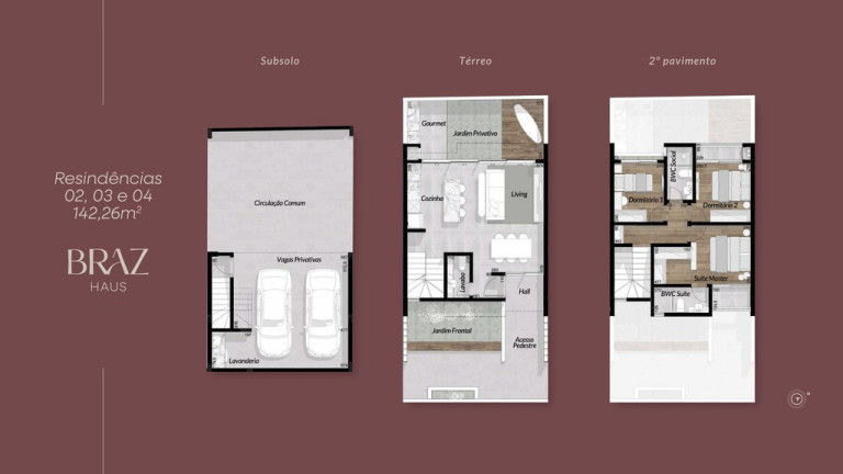 Imagem Casa de Condomínio com 3 Quartos à Venda, 199 m² em São Braz - Curitiba