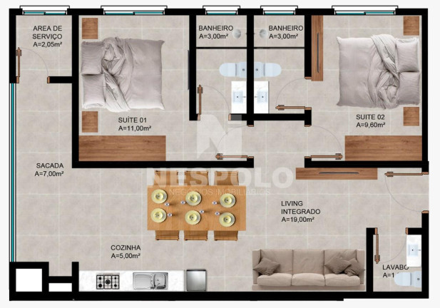 Imagem Apartamento à Venda, 71 m² em Perequê - Porto Belo