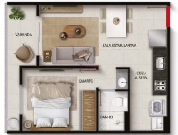 Imagem Apartamento com 2 Quartos à Venda, 45 m² em Coqueiral De Itaparica - Vila Velha