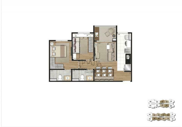 Imagem Apartamento com 2 Quartos à Venda, 55 m² em Mooca - São Paulo