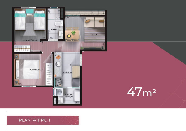 Imagem Apartamento com 2 Quartos à Venda, 47 m² em Vila Maria - São Paulo