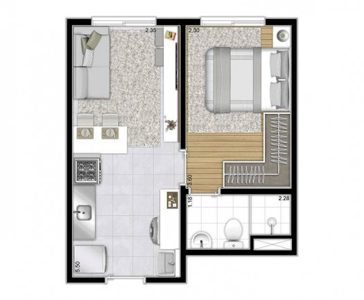 Imagem Apartamento com 1 Quarto à Venda, 28 m² em Belenzinho - São Paulo Imagem Apartamento com 1 Quarto à Venda, 28 m² em Belenzinho - São Paulo