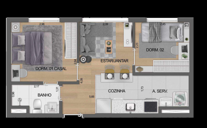 Imagem Apartamento com 2 Quartos à Venda, 39 m² em Moema - São Paulo Imagem Apartamento com 2 Quartos à Venda, 39 m² em Moema - São Paulo