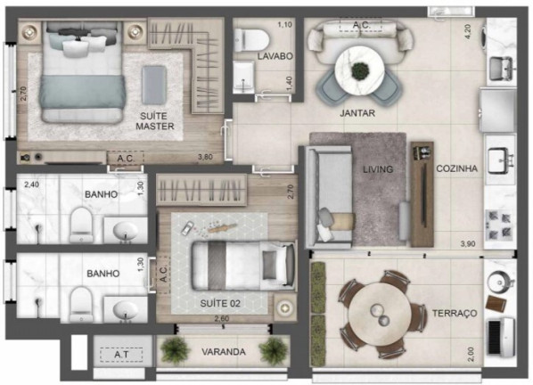 Imagem Apartamento com 2 Quartos à Venda, 85 m² em Perdizes - São Paulo