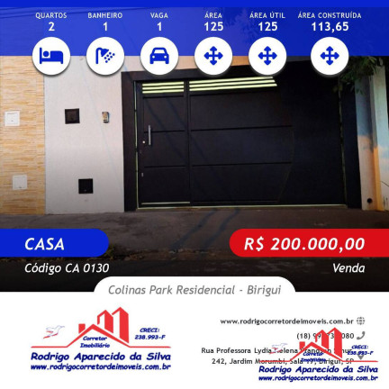 Imagem Casa com 2 Quartos à Venda, 125 m² em Colinas Park Residencial - Birigui Imagem Casa com 2 Quartos à Venda, 125 m² em Colinas Park Residencial - Birigui