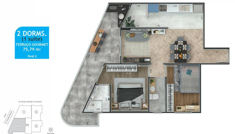 Imagem Apartamento com 2 Quartos à Venda, 76 m² em Maracanã - Praia Grande Imagem Apartamento com 2 Quartos à Venda, 76 m² em Maracanã - Praia Grande