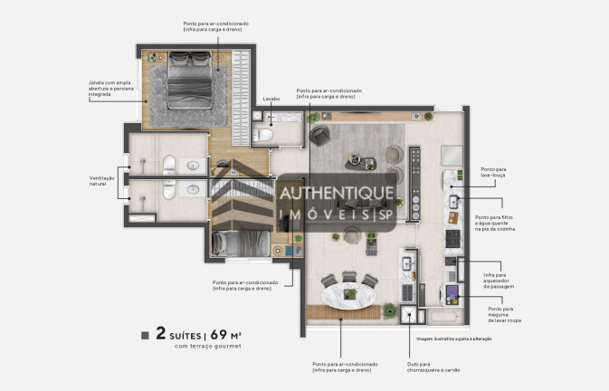 Imagem Apartamento com 2 Quartos à Venda, 69 m² em Brooklin - São Paulo Imagem Apartamento com 2 Quartos à Venda, 69 m² em Brooklin - São Paulo