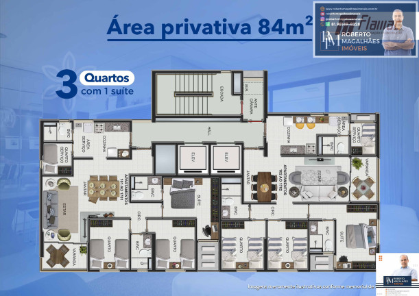 Imagem Apartamento com 3 Quartos à Venda, 84 m² em Casa Forte - Recife Imagem Apartamento com 3 Quartos à Venda, 84 m² em Casa Forte - Recife