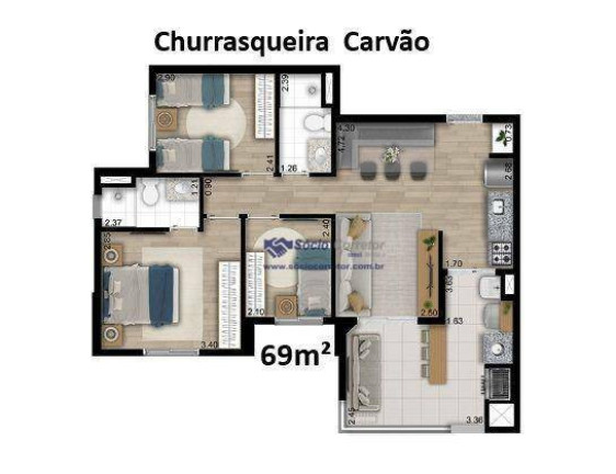 Imagem Apartamento com 3 Quartos à Venda, 69 m² em Vila Carrão - São Paulo Imagem Apartamento com 3 Quartos à Venda, 69 m² em Vila Carrão - São Paulo