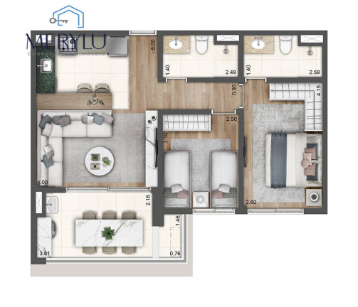 Imagem Apartamento com 2 Quartos à Venda, 65 m² em Chácara Inglesa - São Paulo
