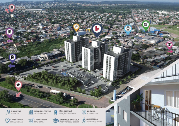 Imagem Apartamento com 2 Quartos à Venda, 54 m² em Campina - São Leopoldo