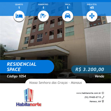 Imagem Apartamento com 1 Quarto à Venda, 45 m² em Nossa Senhora Das Graças - Manaus Imagem Apartamento com 1 Quarto à Venda, 45 m² em Nossa Senhora Das Graças - Manaus