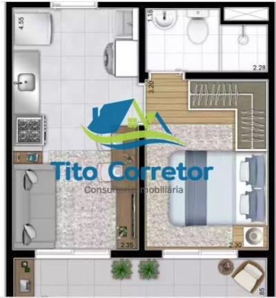 Imagem Apartamento com 2 Quartos à Venda, 35 m² em Vila Guilherme - São Paulo