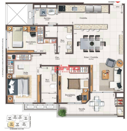 Imagem Apartamento com 3 Quartos à Venda, 110 m² em Campinas - São José Imagem Apartamento com 3 Quartos à Venda, 110 m² em Campinas - São José