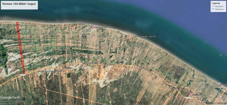Imagem Terreno à Venda, 133.000 m² em Praia De Barrinha - Icapuí Imagem Terreno à Venda, 133.000 m² em Praia De Barrinha - Icapuí