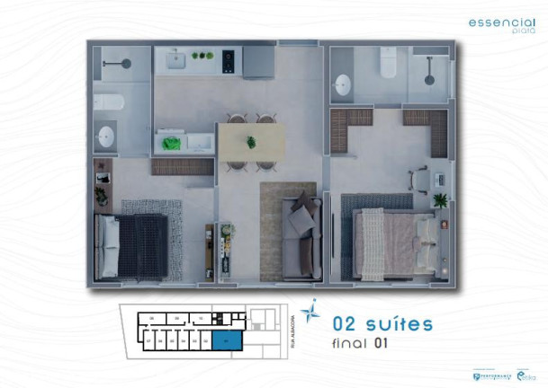 Imagem Apartamento com 1 Quarto à Venda, 23 m² em Piatã