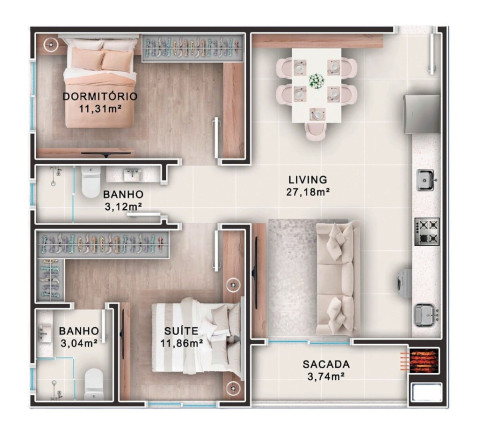Imagem Imóvel com 2 Quartos à Venda, 64 m² em Municípios - Balneário Camboriú Imagem Imóvel com 2 Quartos à Venda, 64 m² em Municípios - Balneário Camboriú