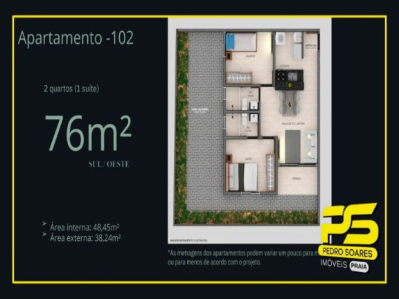 Imagem Apartamento com 2 Quartos à Venda, 54 m² em Aeroclube - João Pessoa Imagem Apartamento com 2 Quartos à Venda, 54 m² em Aeroclube - João Pessoa