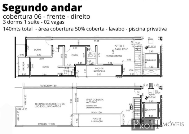 Imagem Cobertura com 3 Quartos à Venda, 140 m² em Vila Pires - Santo André