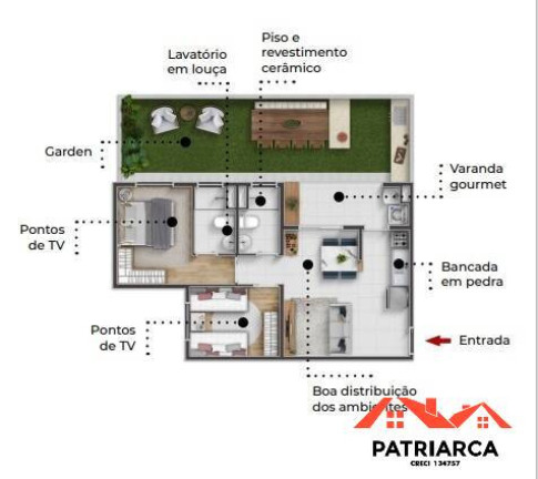 Imagem Apartamento com 2 Quartos à Venda, 50 m² em Residencial Jardim De Mônaco - Hortolândia Imagem Apartamento com 2 Quartos à Venda, 50 m² em Residencial Jardim De Mônaco - Hortolândia