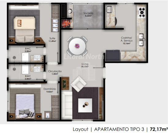 Imagem Apartamento com 2 Quartos à Venda, 65 m² em Ariribá - Balneário Camboriú Imagem Apartamento com 2 Quartos à Venda, 65 m² em Ariribá - Balneário Camboriú