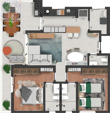 Imagem Apartamento com 2 Quartos à Venda, 96 m² em Embaré - Santos Imagem Apartamento com 2 Quartos à Venda, 96 m² em Embaré - Santos