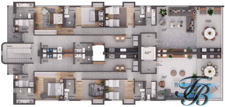 Imagem Apartamento com 3 Quartos à Venda, 175 m² em Camboinha - Cabedelo Imagem Apartamento com 3 Quartos à Venda, 175 m² em Camboinha - Cabedelo