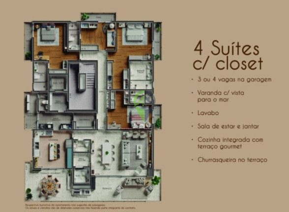 Imagem Apartamento com 4 Quartos à Venda, 296 m² em Ponta Da Praia - Santos Imagem Apartamento com 4 Quartos à Venda, 296 m² em Ponta Da Praia - Santos